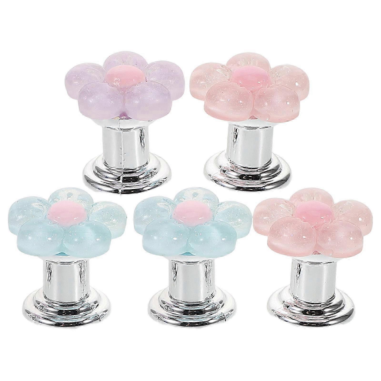 Creative Universal Toilet Button Pusher 5Pcs Nail Protection Flush Tools