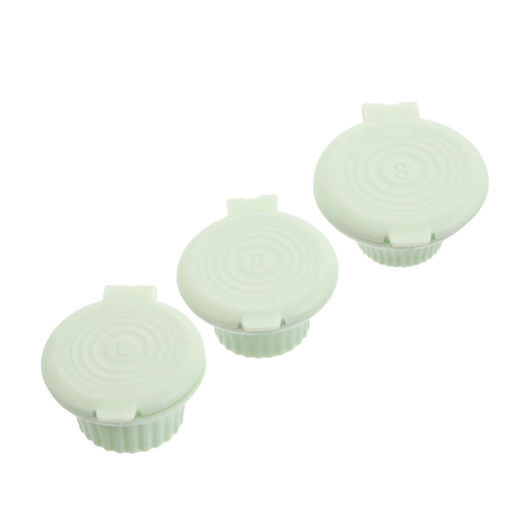 Flip  Bottle Caps Leakproof Inverted Design for Shampoo and Lotion MultiSize Green 3 Pack