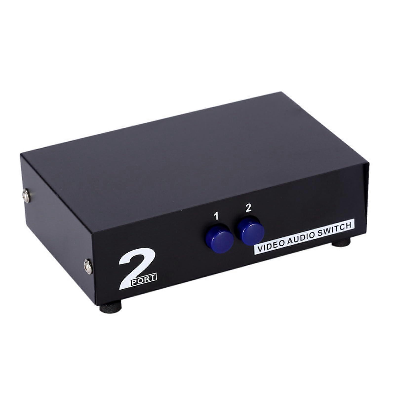 4 Input 1 Output AV Switcher with Manual Button Control for Low Latency MultiDevice Video Audio