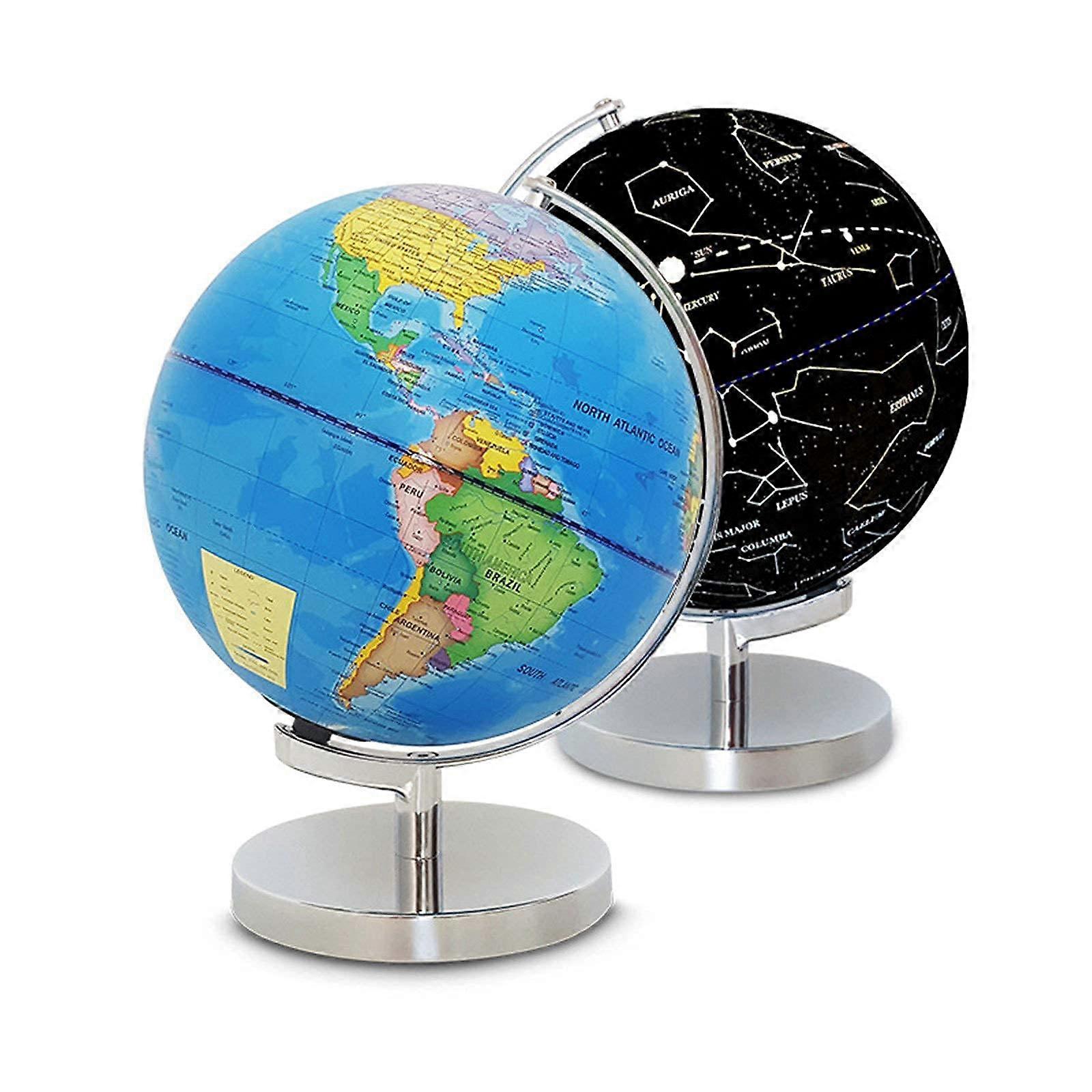 Light Up Globe with Illuminated Constellations, 10 Inch Dual Mode Earth and Star Map, USB LED