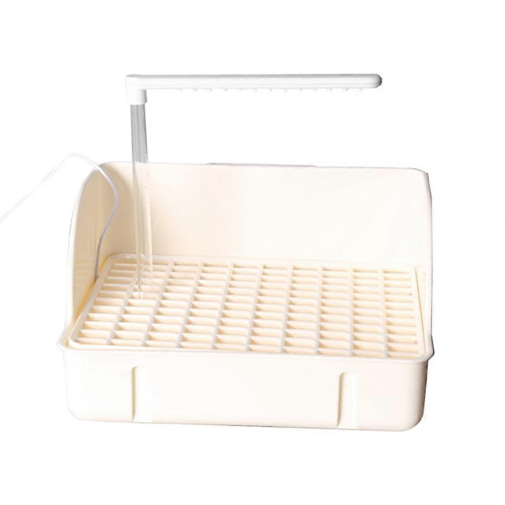 Automatic Bird Bath for Cage with Adjustable Water Flow and Extra Spacious Basin for Parakeets and African Grey