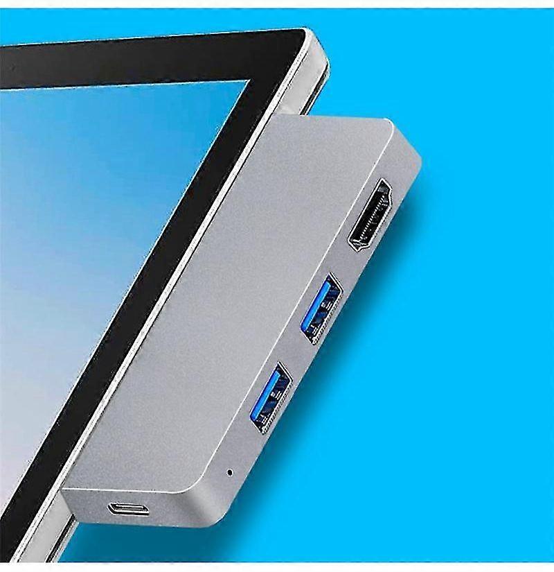 For Surface Pro 8 USB C Hub, 4K -Compatible Adapter+2 USB 3.0 Reader SD/TF Card Reader Adapter for