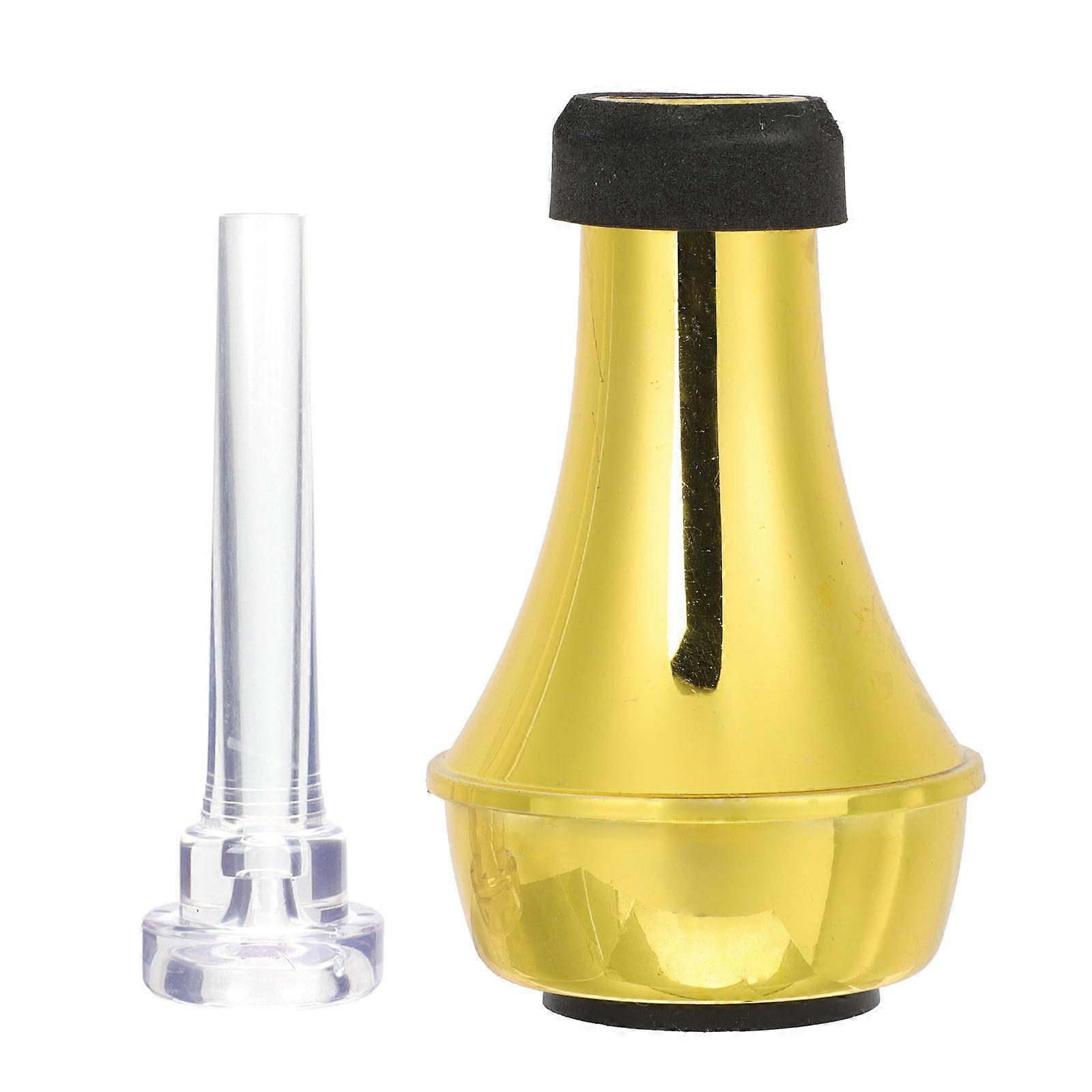 Golden ABS Trumpet Mute for Practice Effectively Reducing Noise 1Set