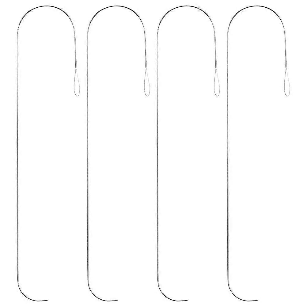 Threading Needle For Beads 4Pcs Curved Knitting Needles For DIY Lovers 14X3.5CM Simple Design Tools