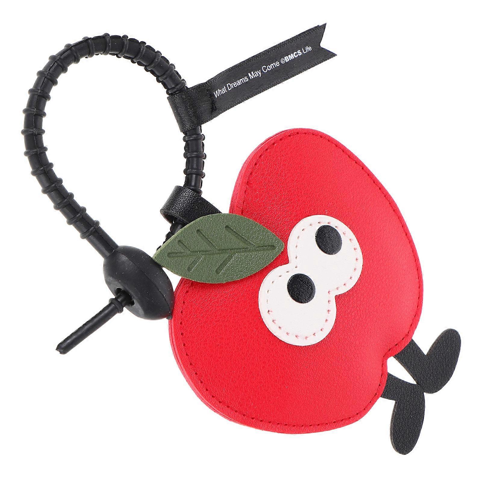 Creative Keychain for Decoration with Red PU Material