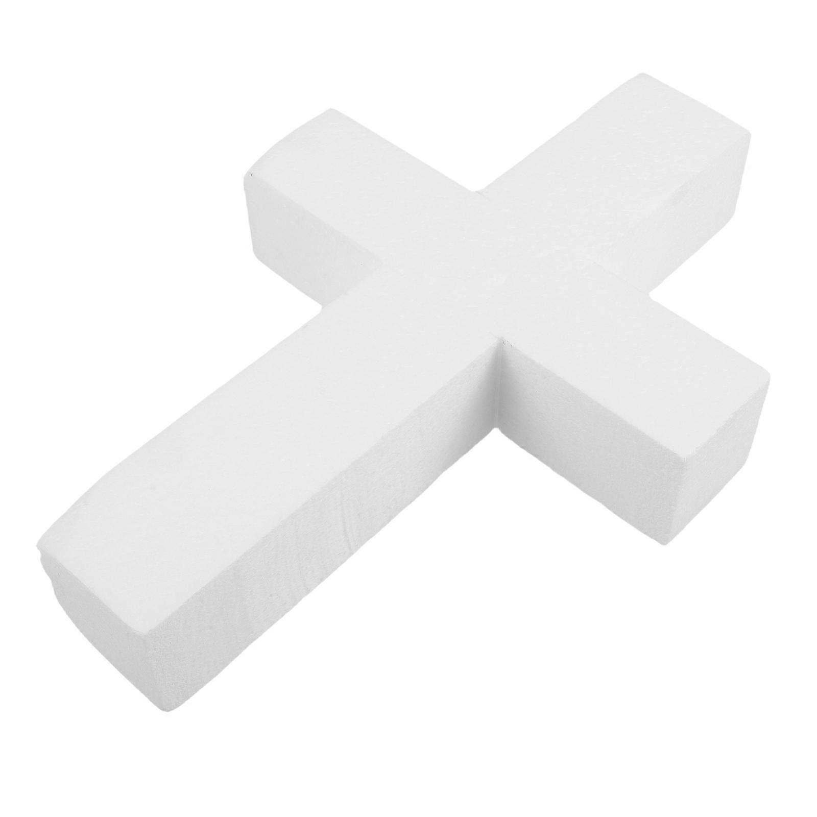 Holy Communion Foam Cross for DIY Use 2Pcs White Polystyrene Craft