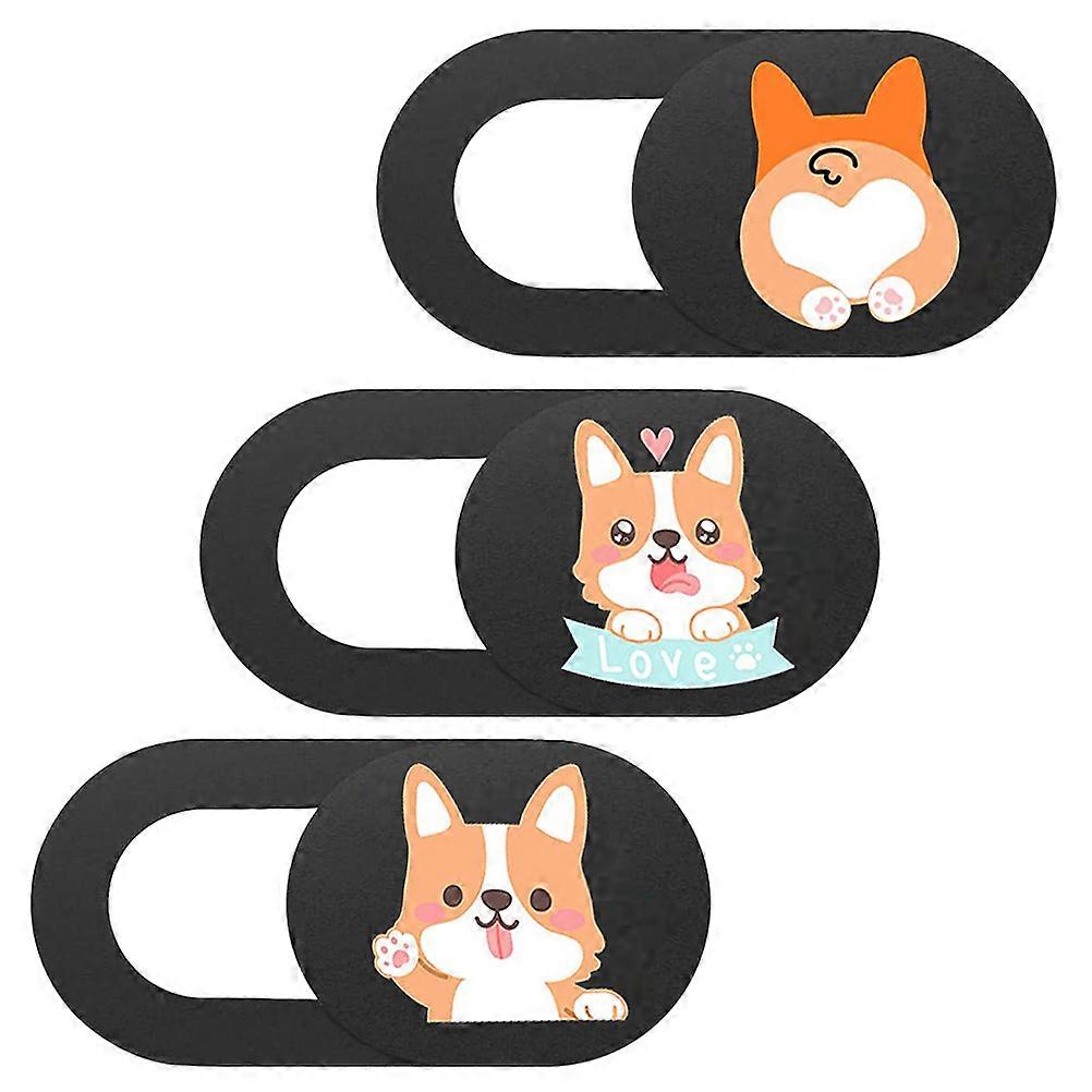 Laptop Cover Slide Dog Pattern Privacy Protection 3Pcs