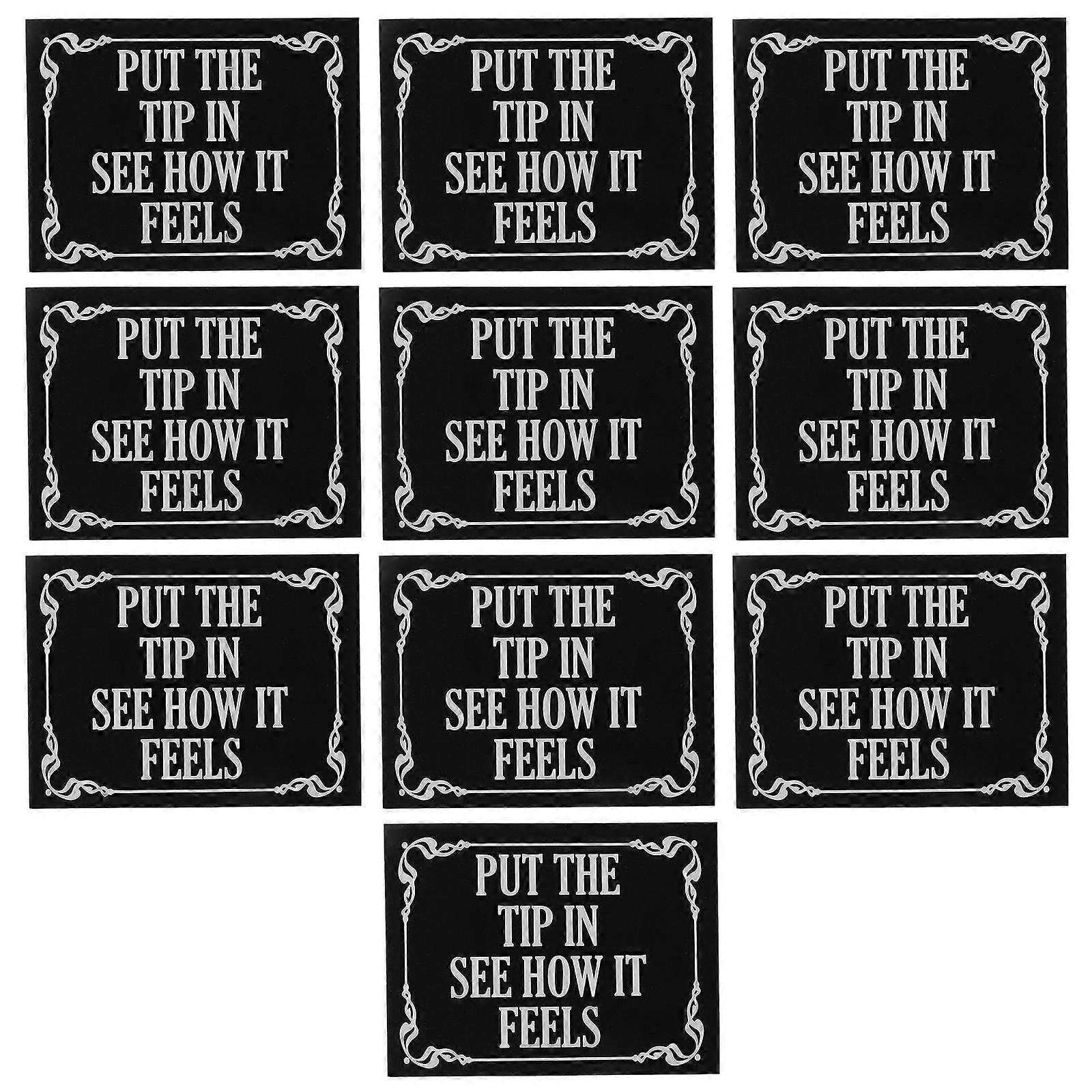 Black Vinyl Tip Sticker for Restaurants Using Waterproof Material