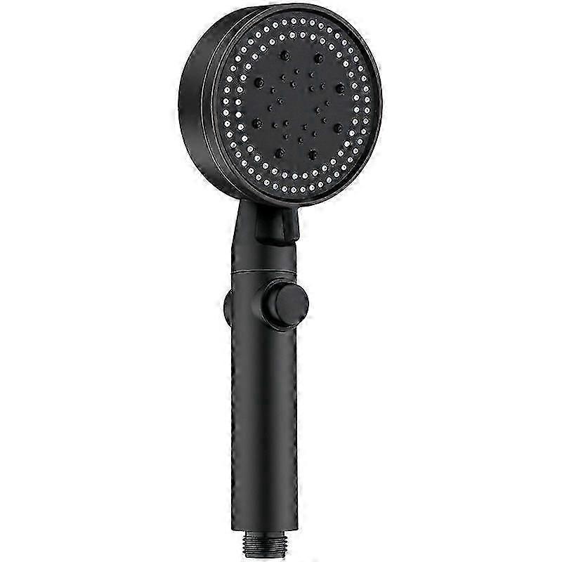 Multi -functional supercharged shower hand -held shower nozzle, black