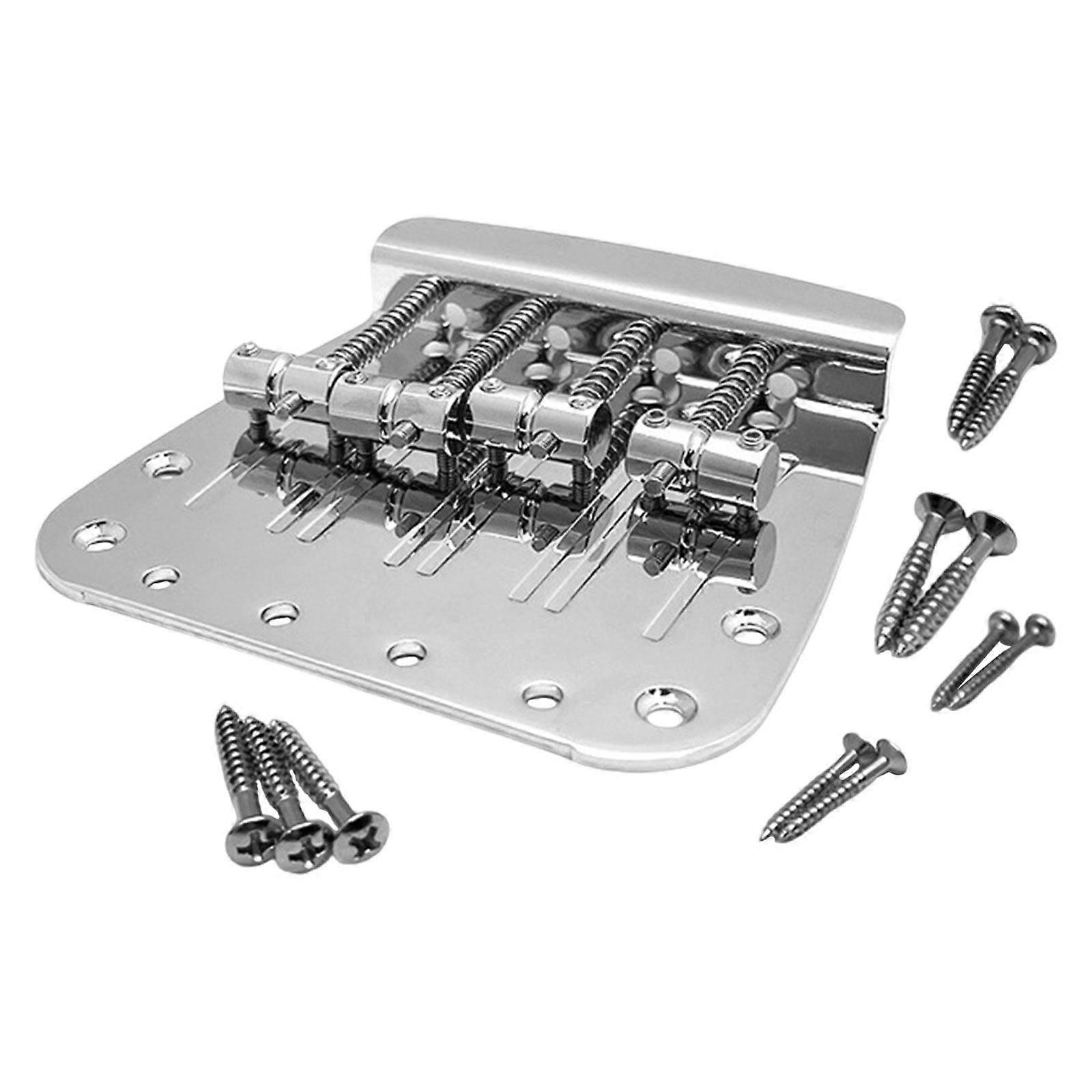 4 String Bass Bridge Attachment Metal Replace Part String Spacing 17.5mm