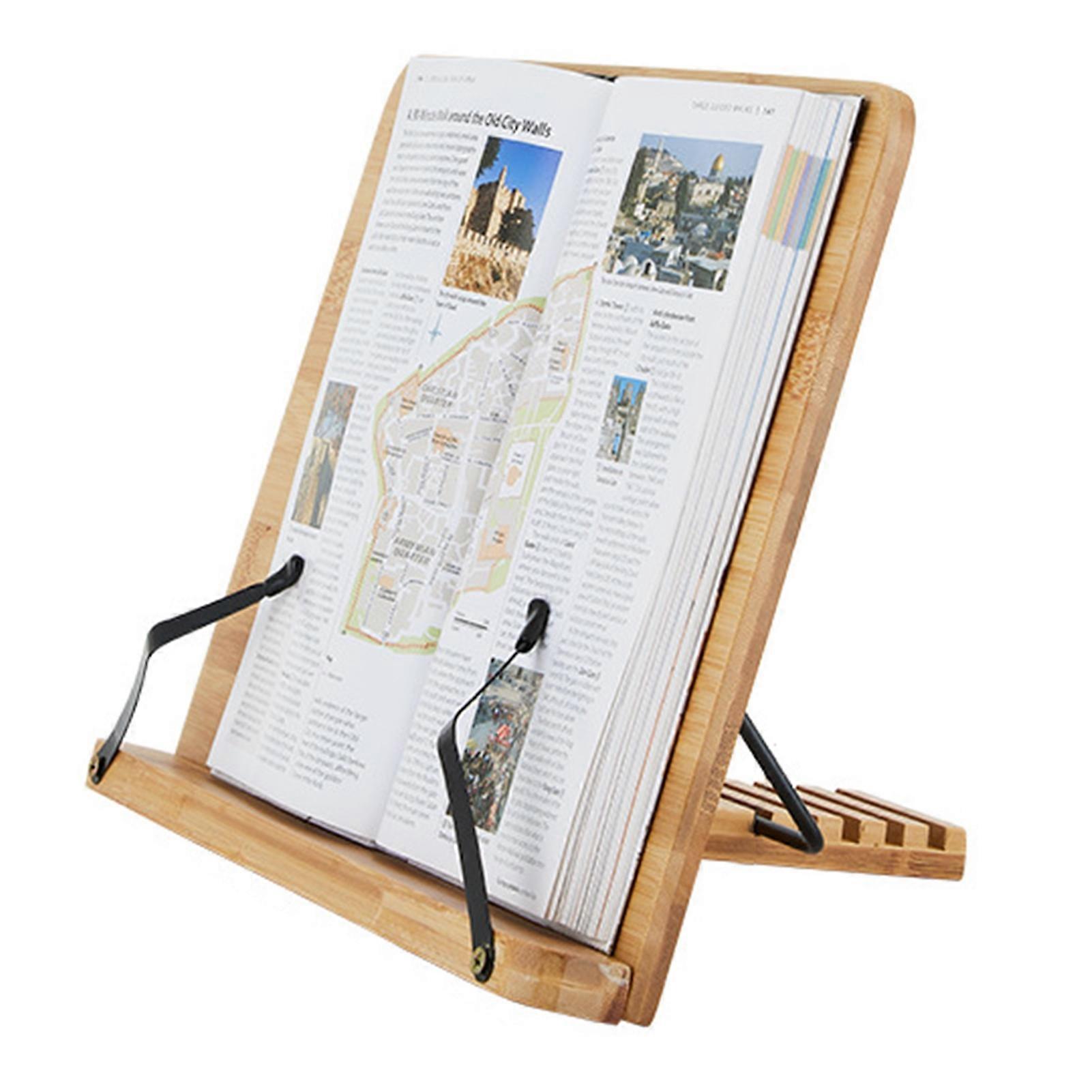 Foldable Cookbook Stand - with Page Holders - for Reading & Study