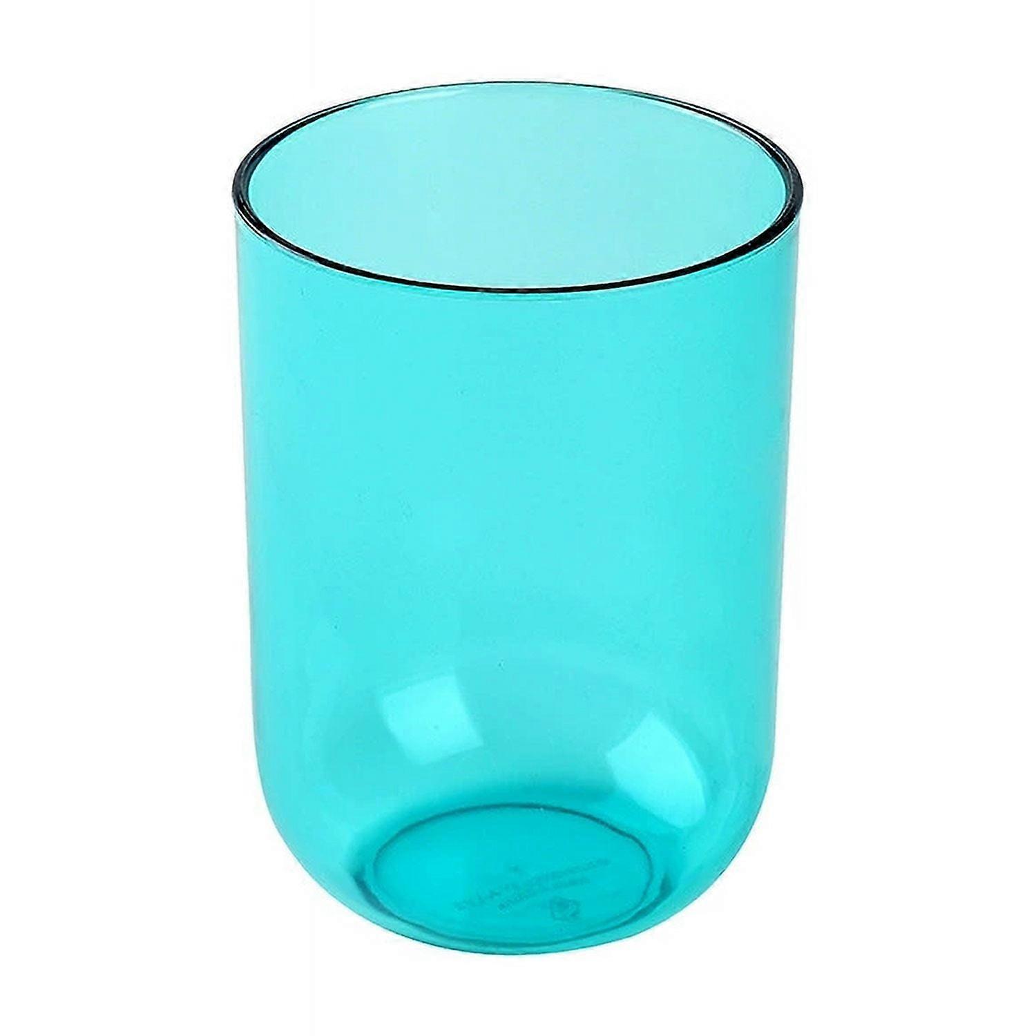 4Pc semi transparent stackable shatterproof plastic drinking cup - Blue