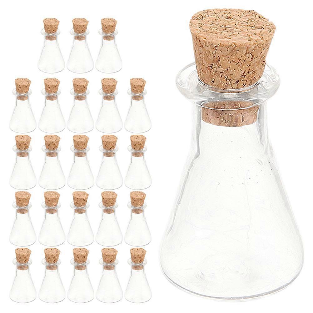Glass Empty Container Small Cork Bottles for Storage 24Pcs Transparent Clear Vials