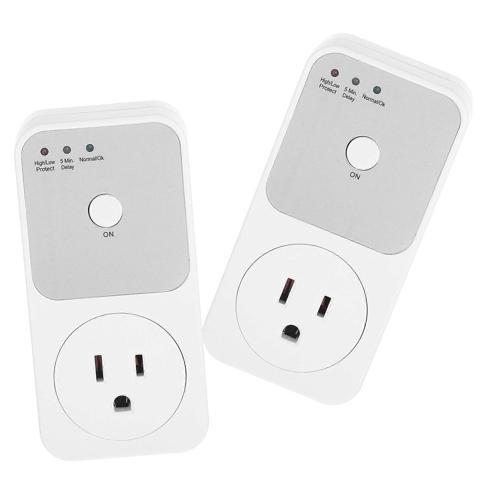 Refrigerator Voltage Protector Socket High and Low Voltage Guard 2Pcs Pack