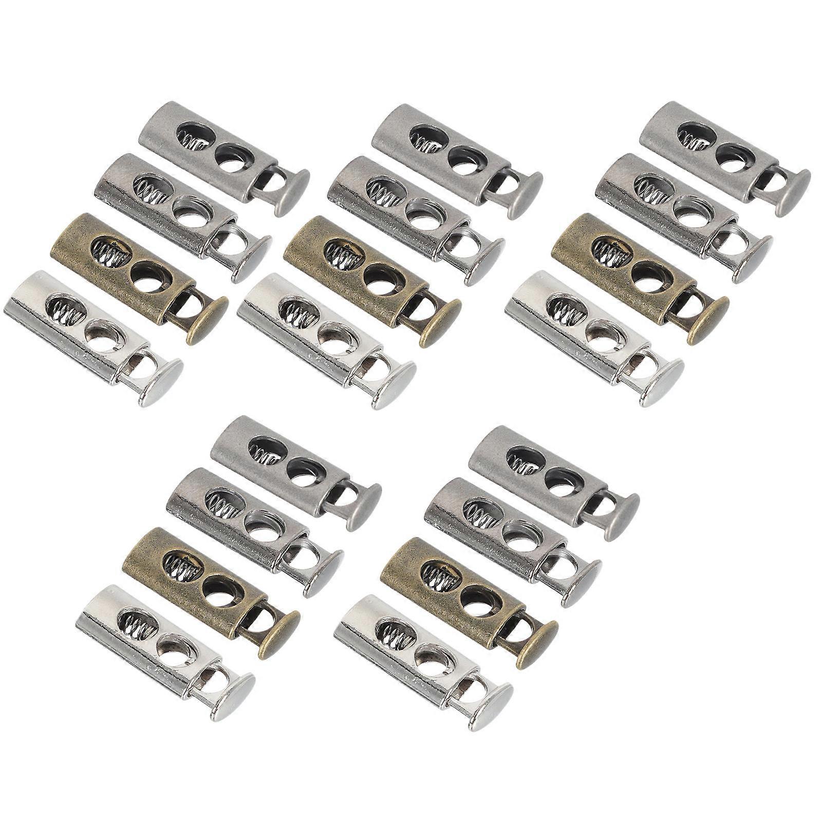 Spring Cord Locks Metal Buckles for Drawstring Control 20Pcs