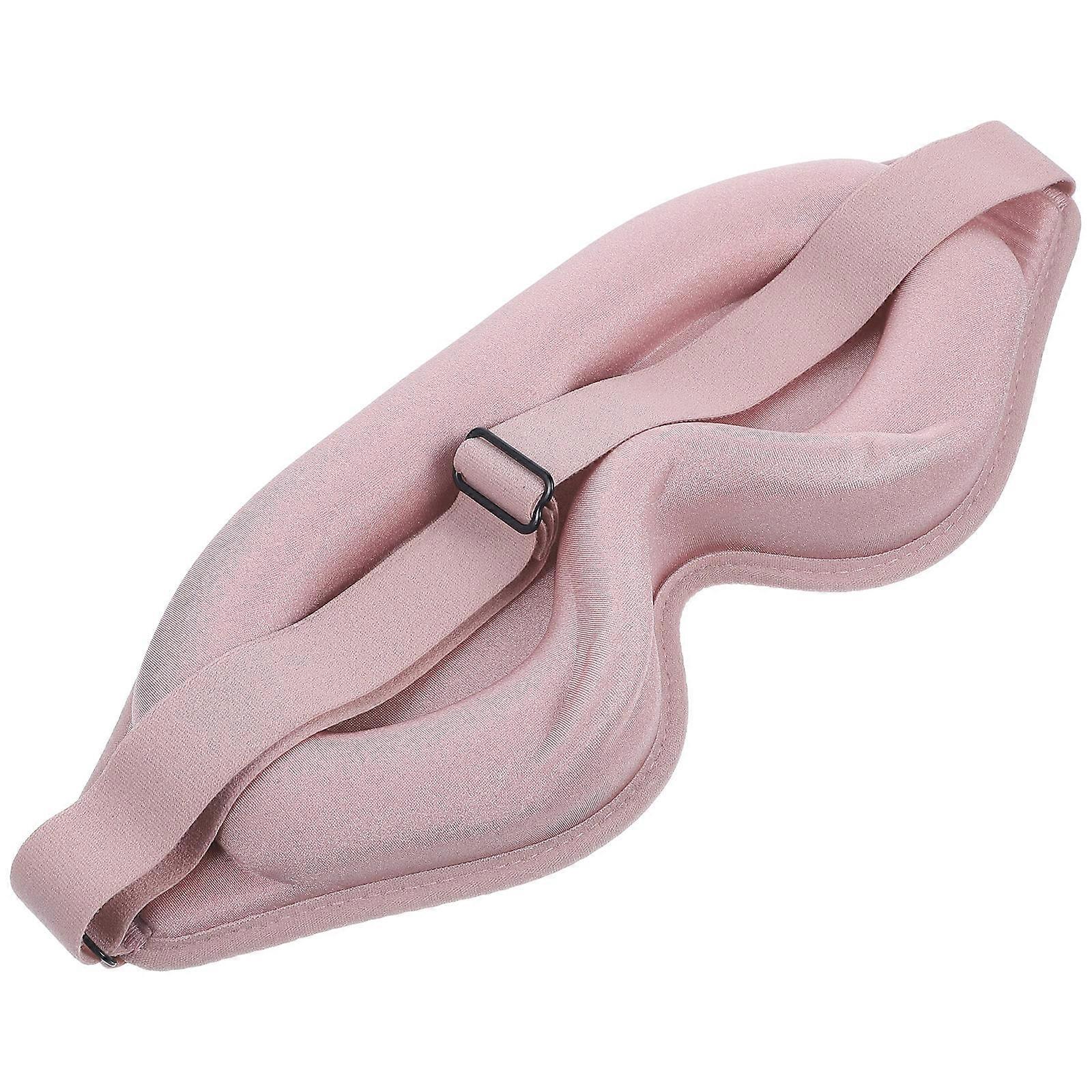 Schlafmaske aus Plüsch, 1 Stück, rosa