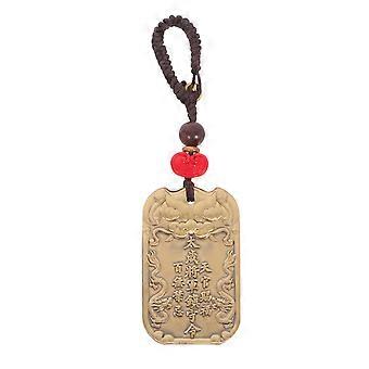 Porte-clés amulette Tai Sui de l'année du Cheval 2026, pendentif amulette chinoise, décoration Taisui, anneau porte-clés créatif doré