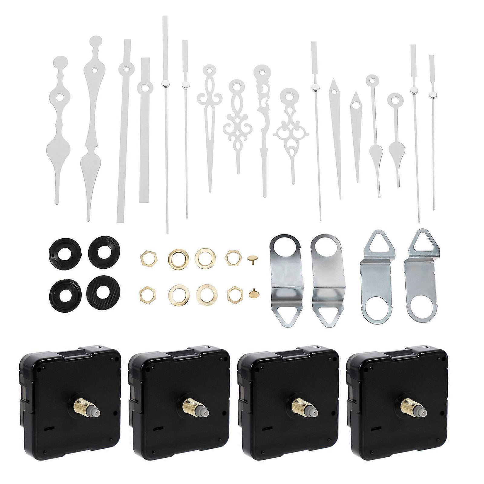 4 Sets DIY Clock Movement Replacement Pointer Clock Parts Wall Clock Movement