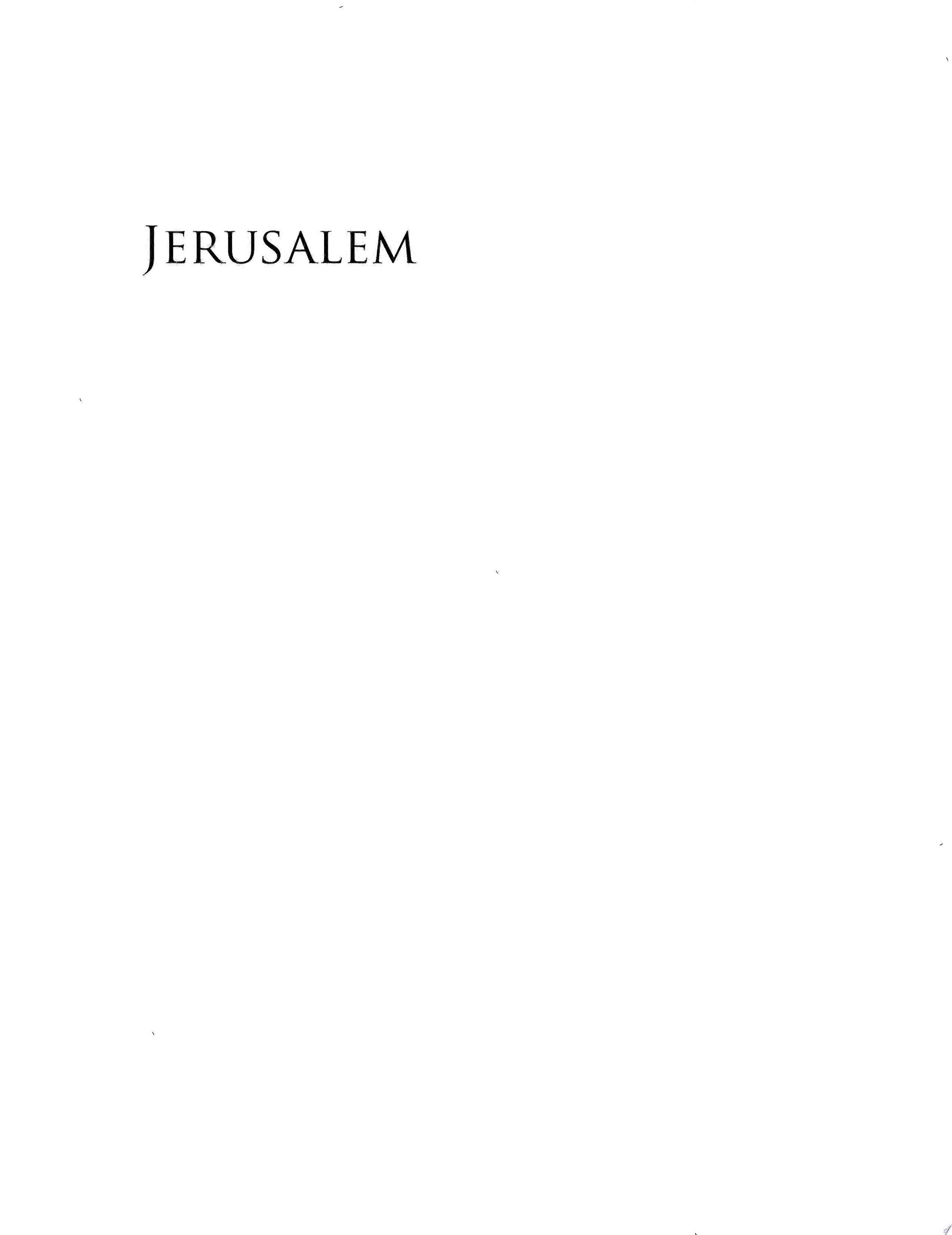 Jerusalem the holy city