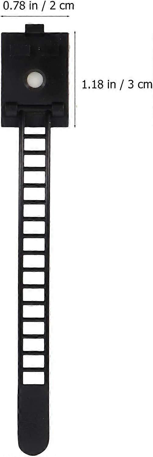 Adhesive Cable Management Clips, 50Pcs 2 Sizes Adjustable Cable Strap Ties Wire