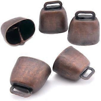 5 Stück Kupfer Hundeglocken, Metallglocken für Kuh, Pferd, Schaf, Katzen, kleine Haustiere (Bronze)