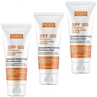 Sun Block Defence Face SPF100, Breitspektrum-UVA-UVB-Strahlen, für alle Hauttypen