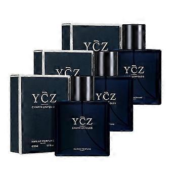 YCZ Blue Men's Perfume Cologne Woody Scent Long-lasting Fragrance Ocean Fruity Light Fragrance Romance Gift Perfume Man-dxf