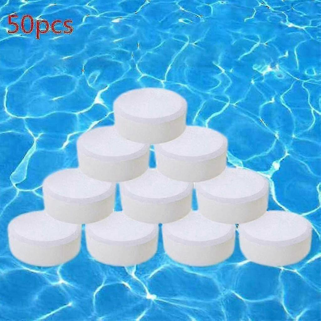 Chlorine Tablets 50/100/200 Pcs Multi-function for Bath Spa Pool Disinfection