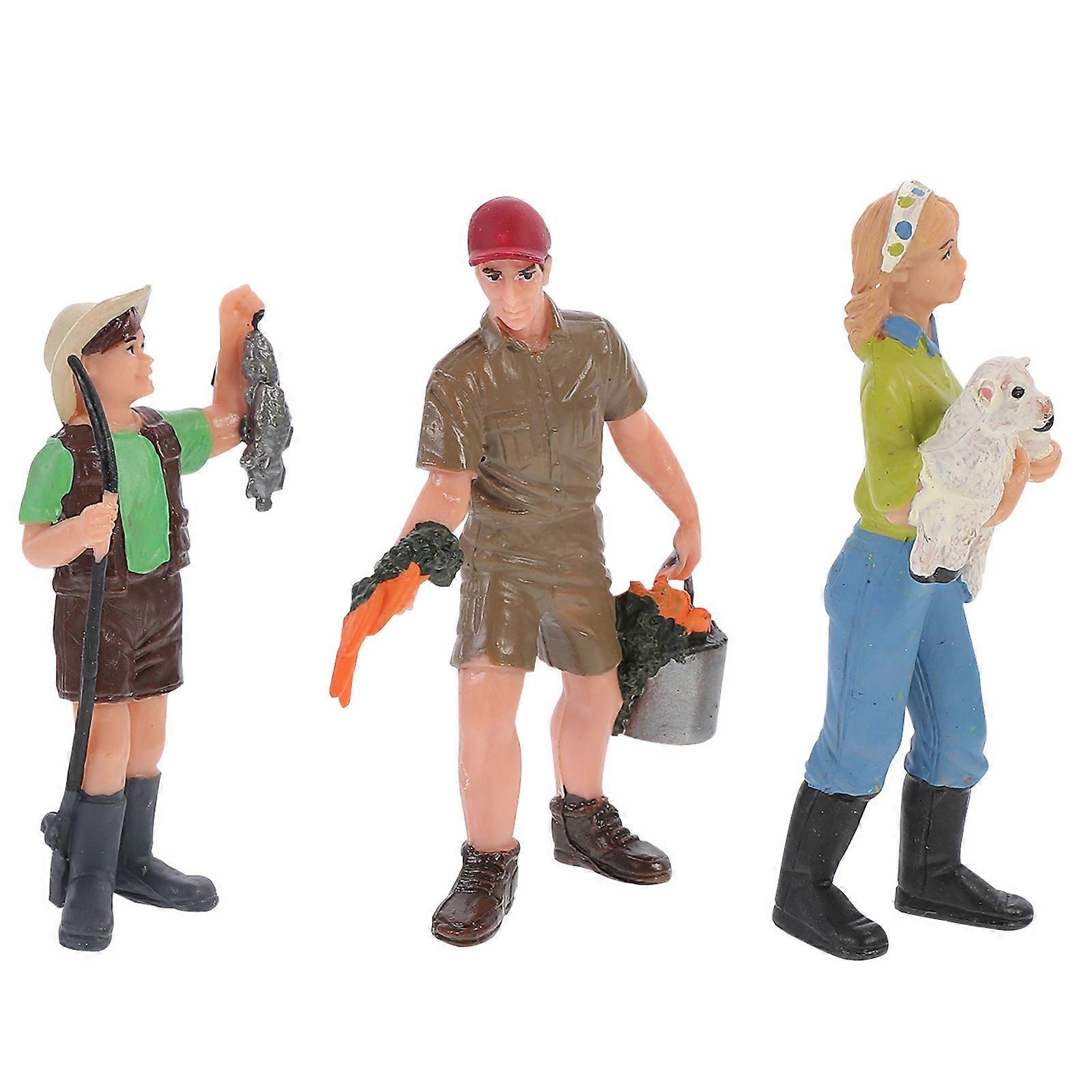 Sand Table Human Model Figurines for Decor 3Pcs Assorted Color