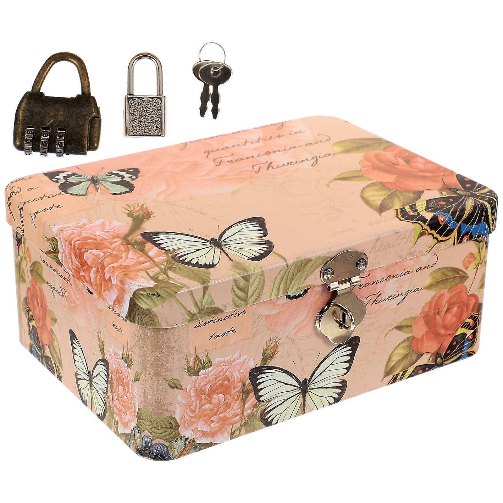 Iron Storage Case Iron Storage Holder With Coded Lock Desktop Storage Holder