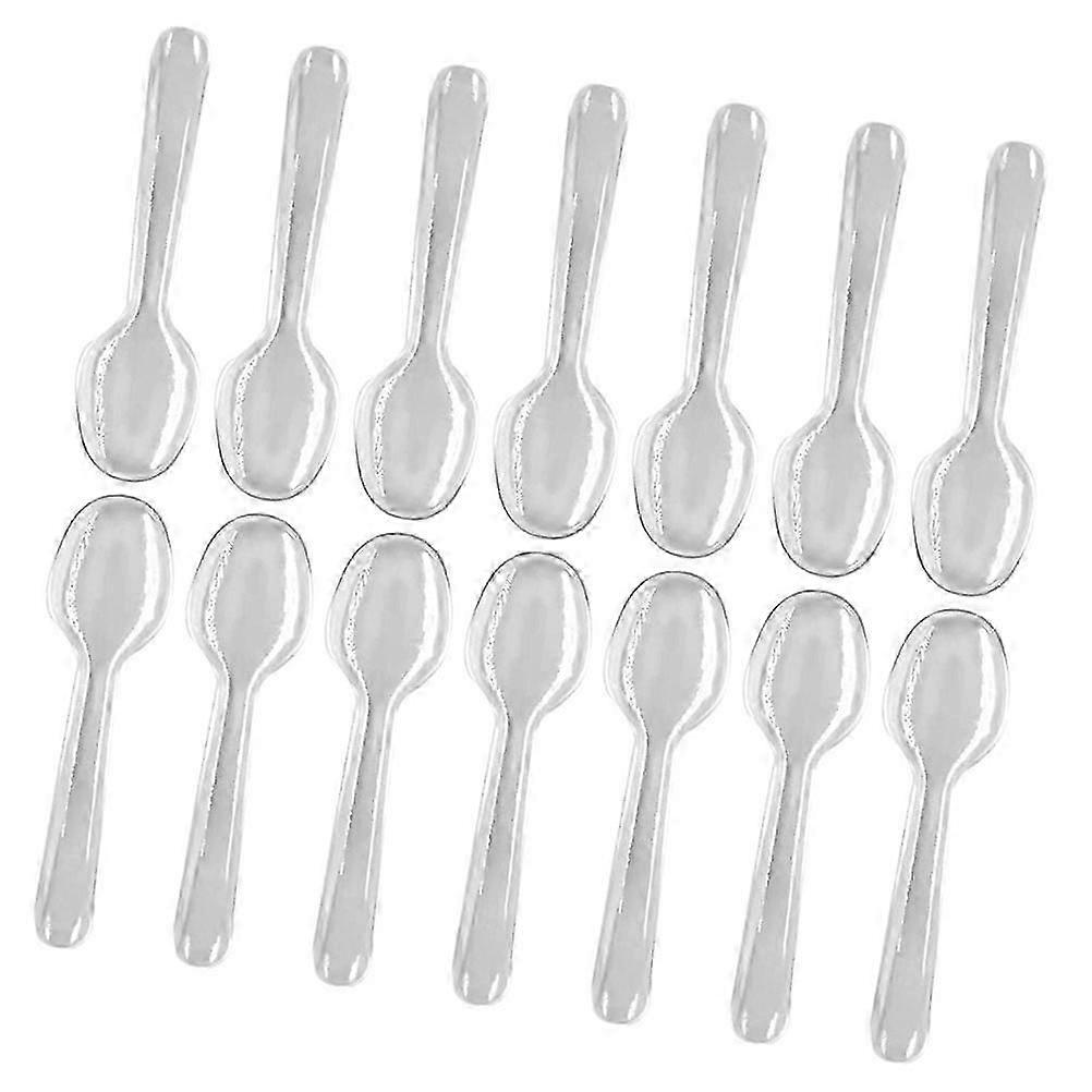 Plastic Mini Spoon Cake Spoons Multi Functional Birthday Party 100Pcs