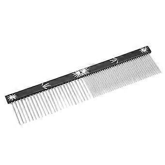 Peigne tondeuse pour poils d'animaux, peigne antistatique pour poils de chien et de chat, ligne droite (noir)