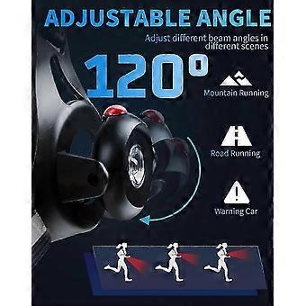 Running Lights for Runners, Running Lights Rechargeable with 120 Adjustable Beam Angle, 360 Reflective Band, 3 Light Mode, IP65 Waterproof Chest erfg