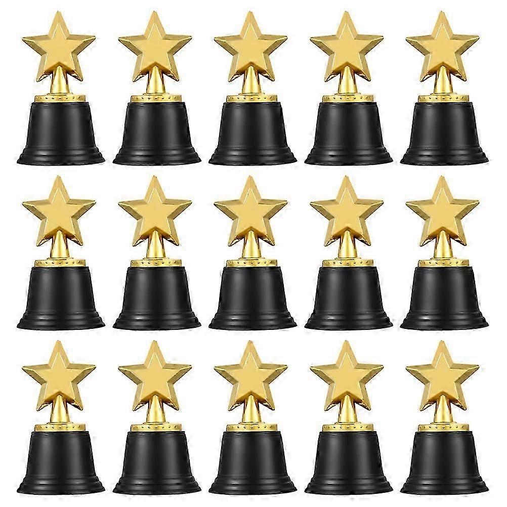 Students Awards Mini Trophy for Classroom Recognition 30Pcs Golden Plastic