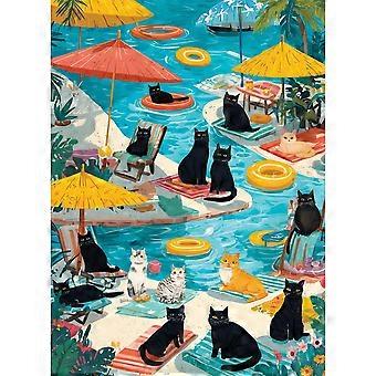 Puzzles Poolside Cats Jigsaw Puzzle CYQL-1374