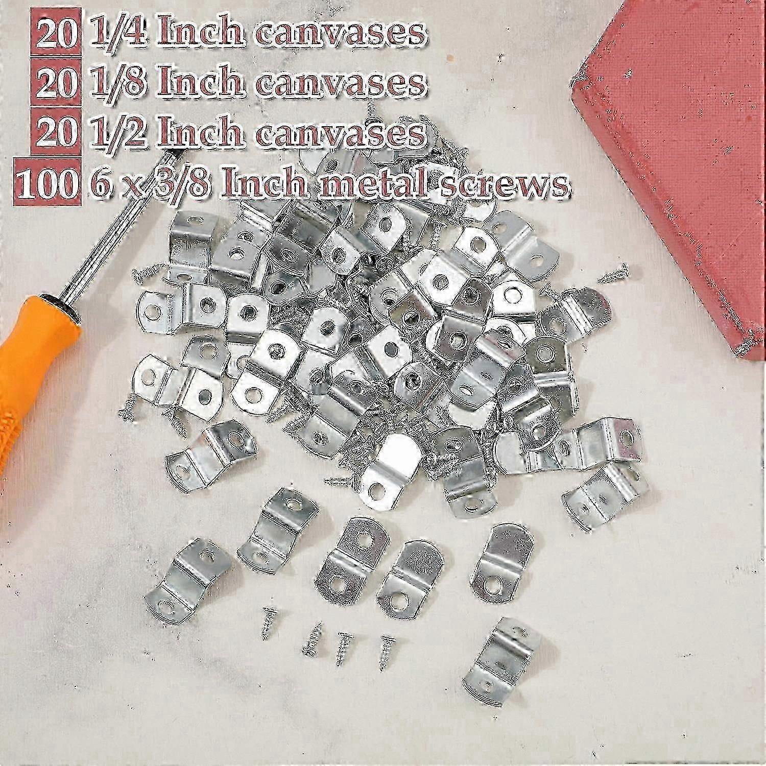 60pcs Canvas Offset Clips 1/4" 1/8" 1/2" for Canvas Framing Stretching Projects