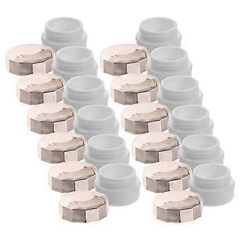 60Pcs Plastic Refillable Cosmetic Jars for Cream Storage in Rose Gold Color