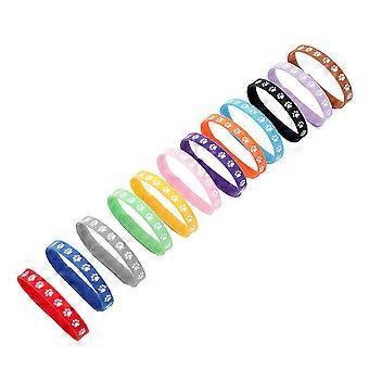 Cloth Footprint Pet Collar Decorative Collar 12Pcs for Pet Accessory