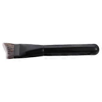 Bright Black Foundation Brush Wooden Handle for Makeup 6 Pieces