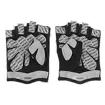 Ademende fitnesshandschoenen, sporthandschoenen met halve vingers, 1 paar voor gewichtheffen.