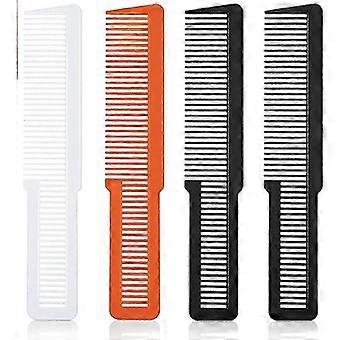 Friseurkämme, Stylistenkamm, 4 Stück, Flachkopfkämme, Flachkopf-Haarschneidemaschinen, Flach-Stylisten-Quadratrücken-Friseurschneidegerät, kompatibel mit der Erstellung von Styling-Haarschnitten