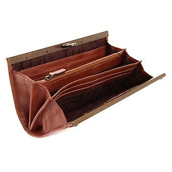 Damen Lederaccessoires SLG WOMAN VRI FRAME CLUTCH CAMEL SL2945235