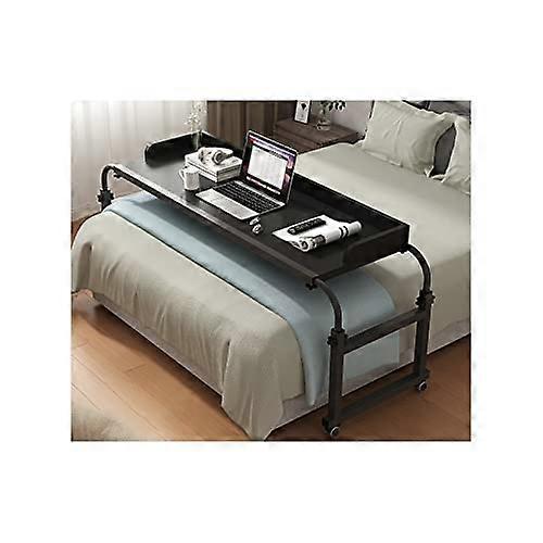 Adjustable Overbed Table with Wheels, Height Adjustable Rolling Bed Desk for Eating and Working