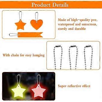 Safety Reflector Pendant Keychains - Pack of 15 Reflective Tags for Kids' Bags, Cycling, and Walking