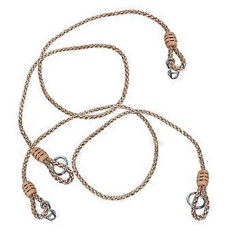 Heavy Duty Swing Rope Extension Strap, Adjustable Extender for Tree Swings, PP PE Metal, 2 Pcs, Brown, 173 cm, Indoor Outdoor