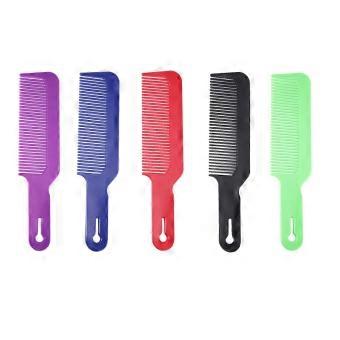 5Pcs Plastic Hairdressing Comb Set for Men, Salon Barber Haircut Styling Tool with Handle, Portable Mixed Color Combs for Professional Hair Care and G