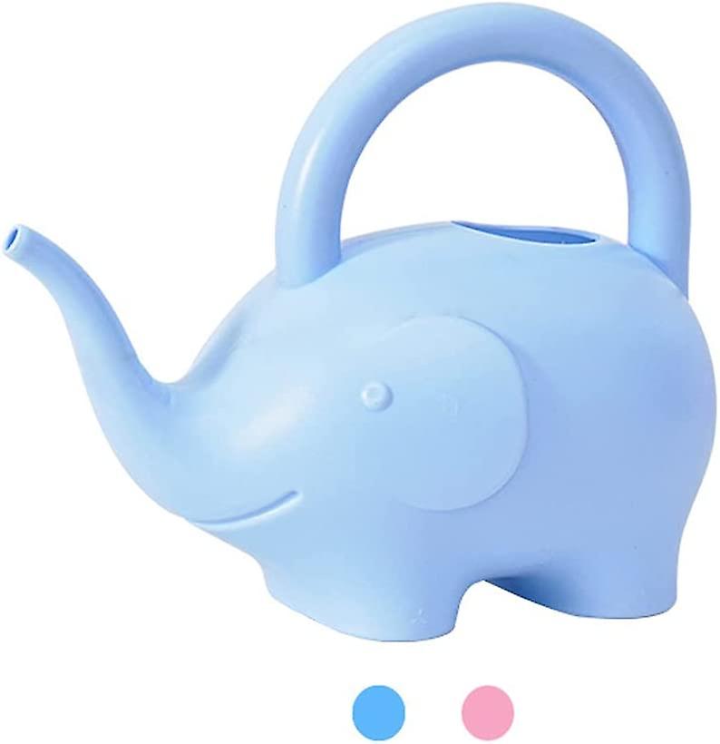 SOPOTUTU 1Set Children Elephant Watering Can In Blue PE Plastic For Gardening And Playtime