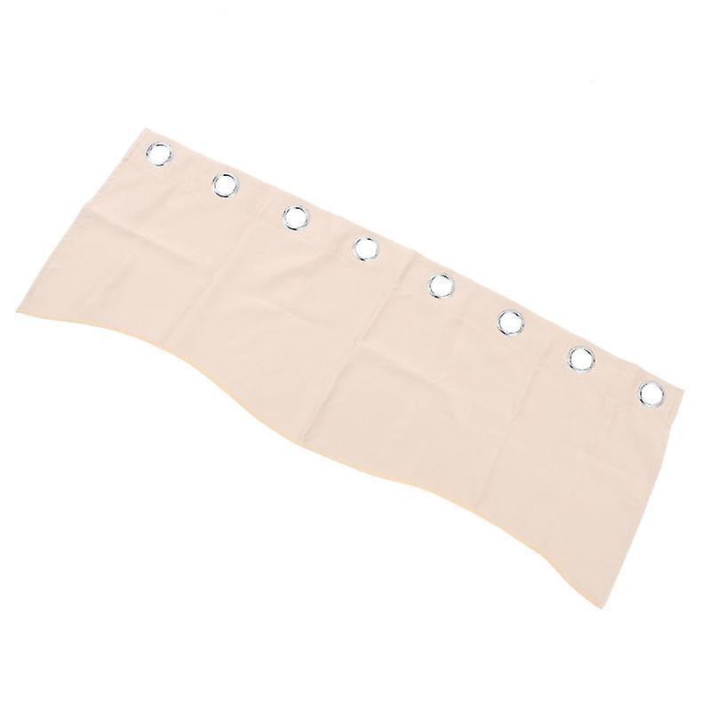 132X46cm Beige Window Screens Bedroom Blackout Curtain Pure Color Window Valance Household Short Dra