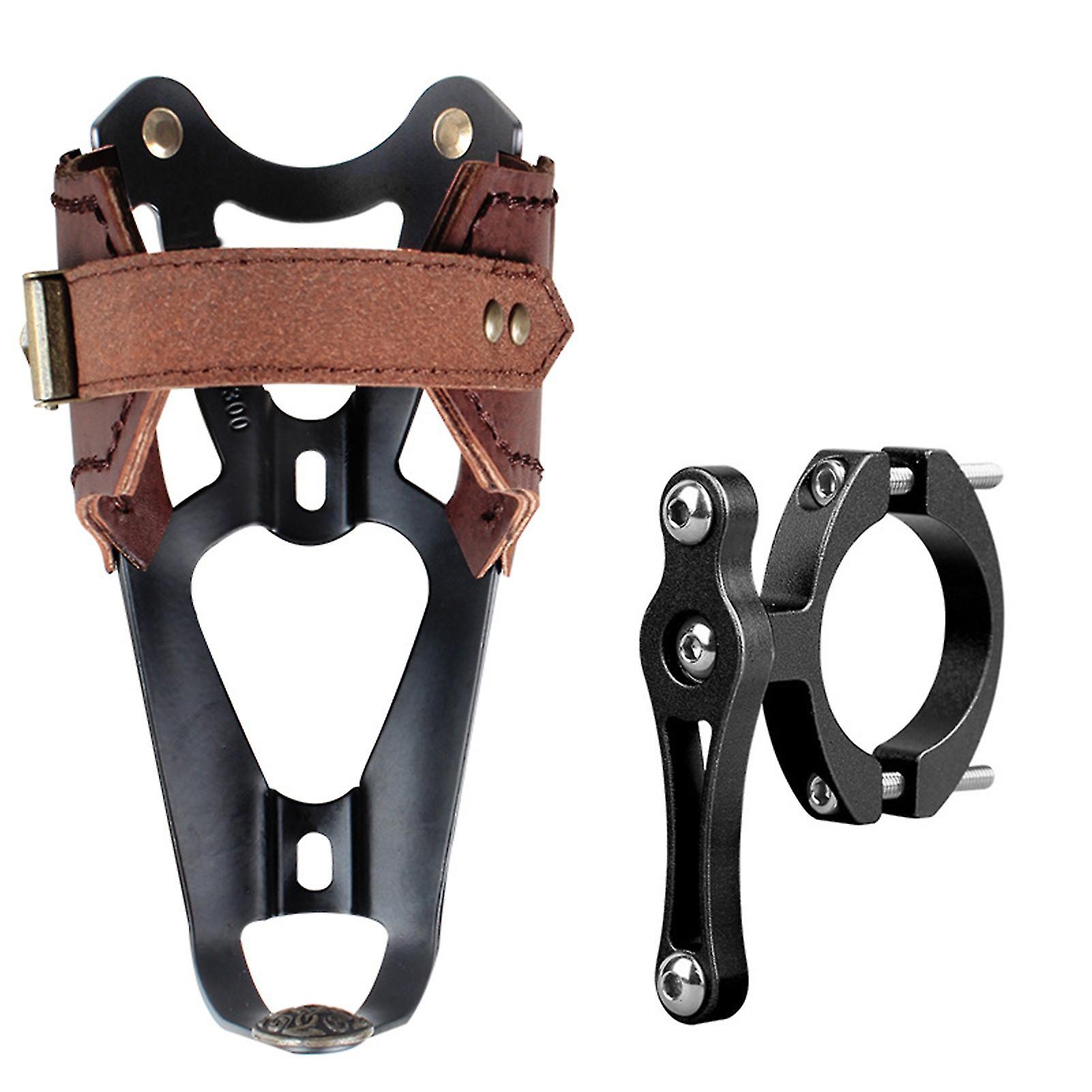 Ko Läder Flaskbur Aluminiumlegering Ultra Lätt Justerbar Flaskhållare För Motorcykel