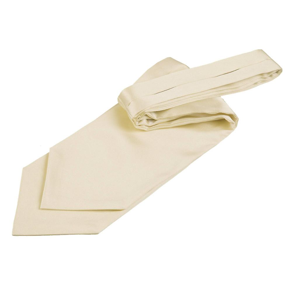 Champagne Plain Satin Self-Tie Wedding Cravat